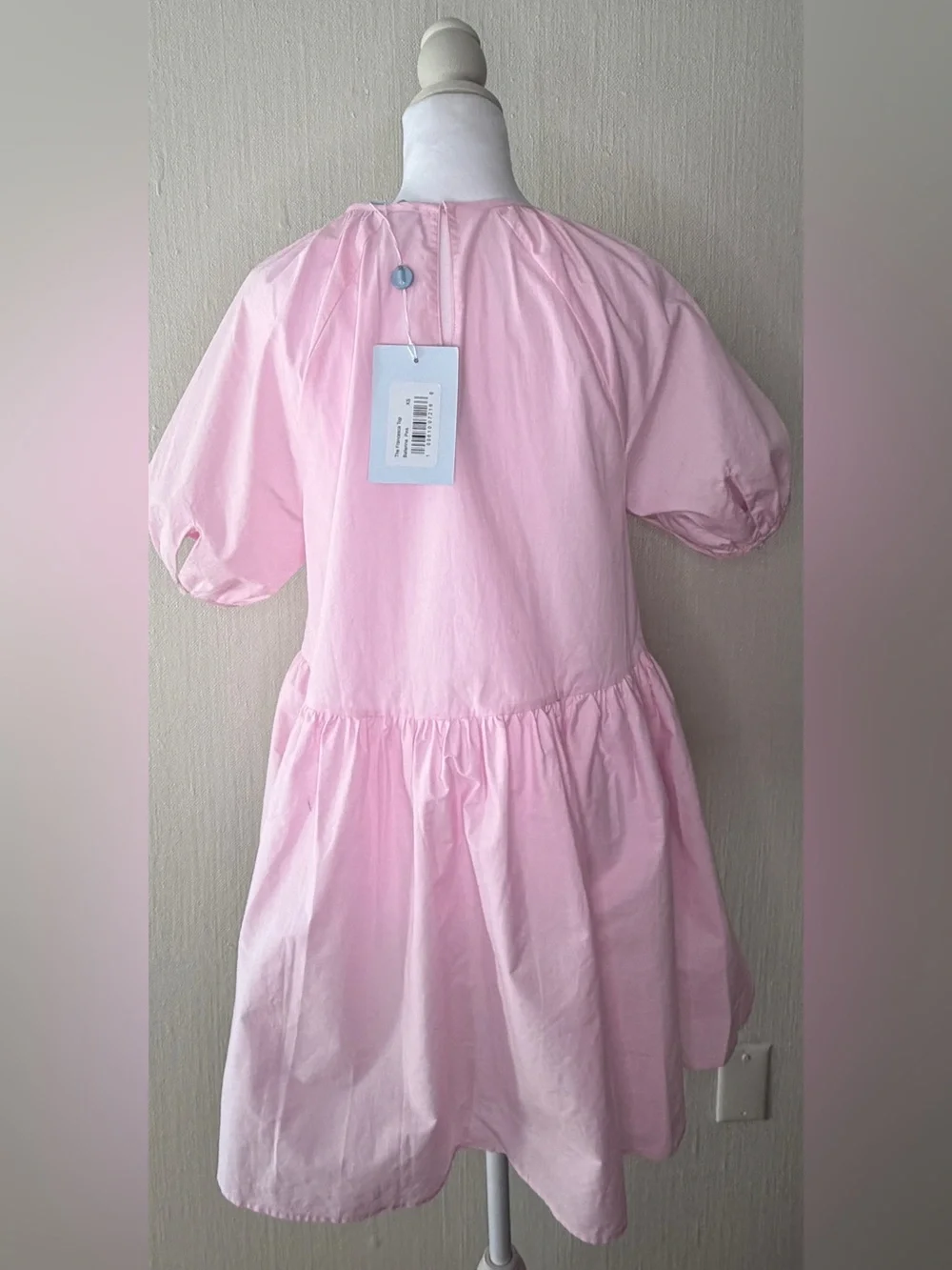 Hill House Francesca Top Ballet Pink XS NWT Puff Sleeve Peplum